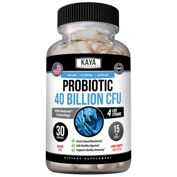 Probiotic 40 Billion CFU – Daily Gut Health & Digestive Support Supplement for Women & Men – Prebiotics + Probiotics