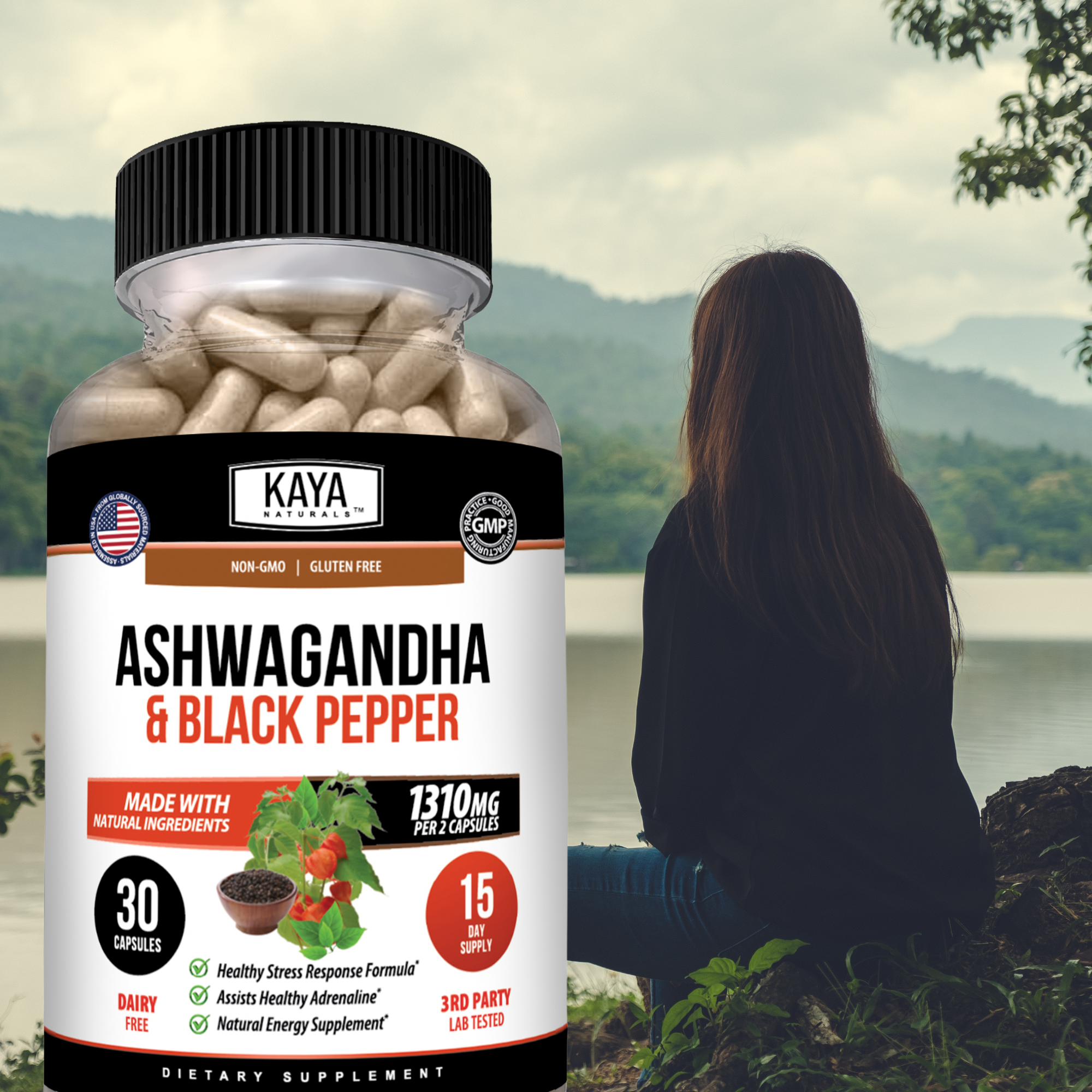 Ashwagandha with Black Pepper – Stress, Mood & Daily Wellness Support