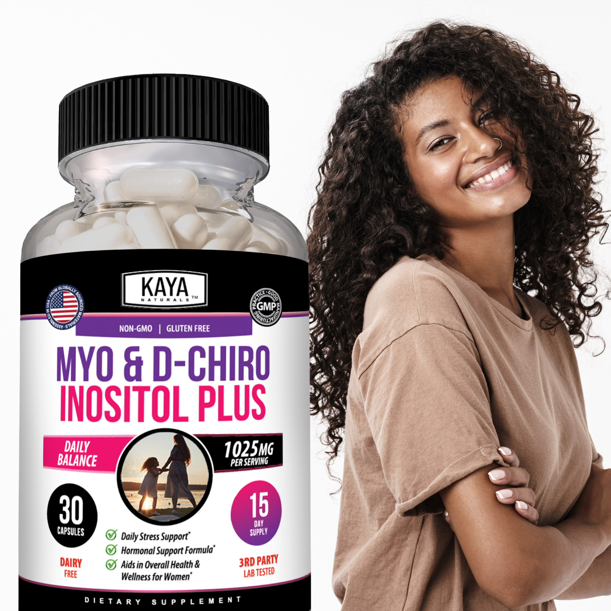 Myo & D-Chiro Inositol Plus – Women’s Hormonal Balance Support – Ovarian Health & Daily Wellness – Vitamin B8 Complex