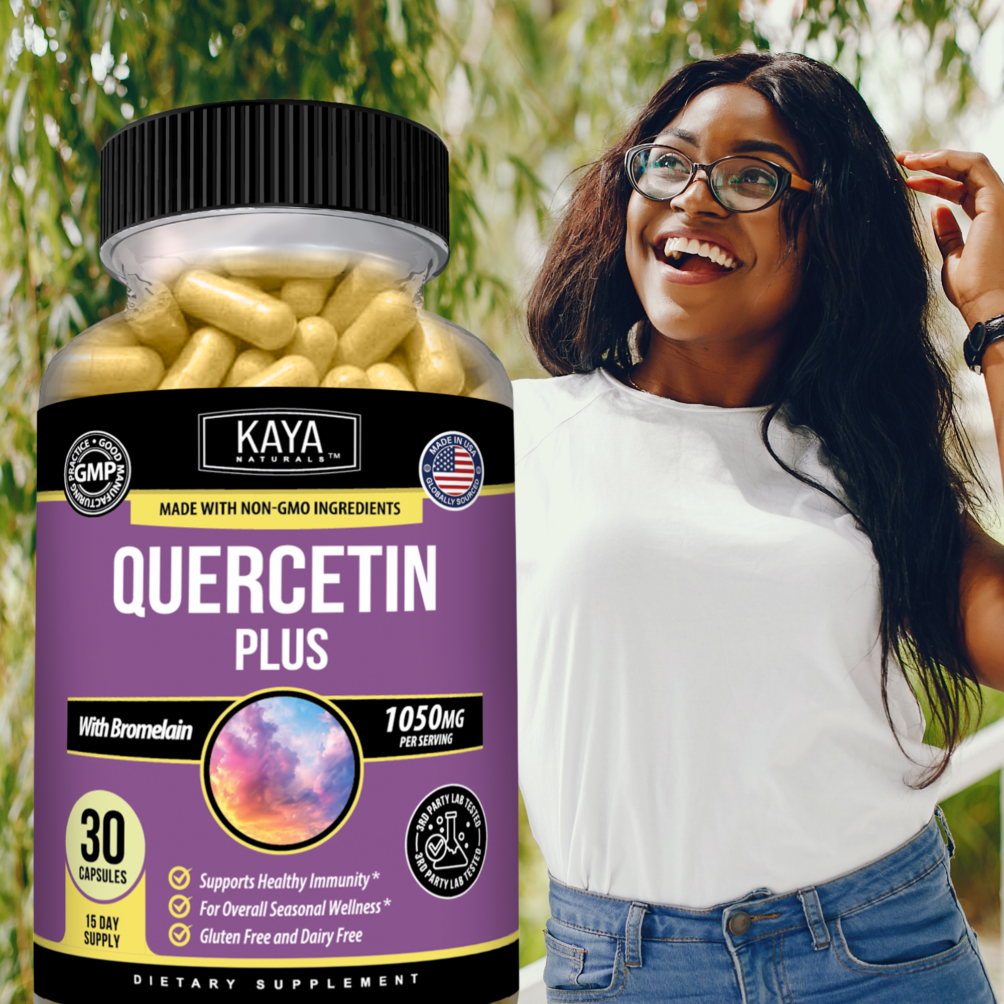 Quercetin Immune Support – Antioxidant Formula for Seasonal Wellness, Cellular Health and Daily Defense
