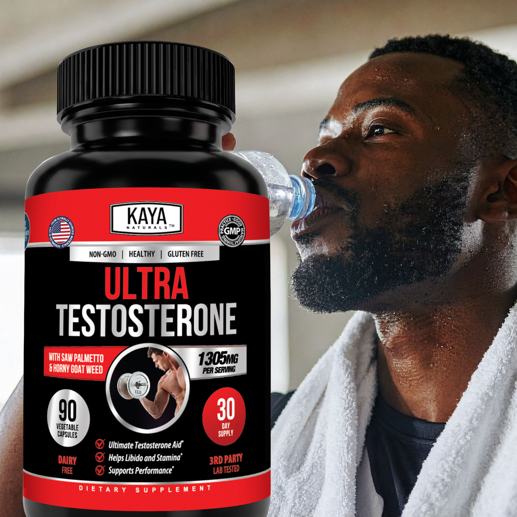 Ultra Testosterone Support for Men – Energy, Strength & Vitality Formula – Daily Performance & Endurance Support