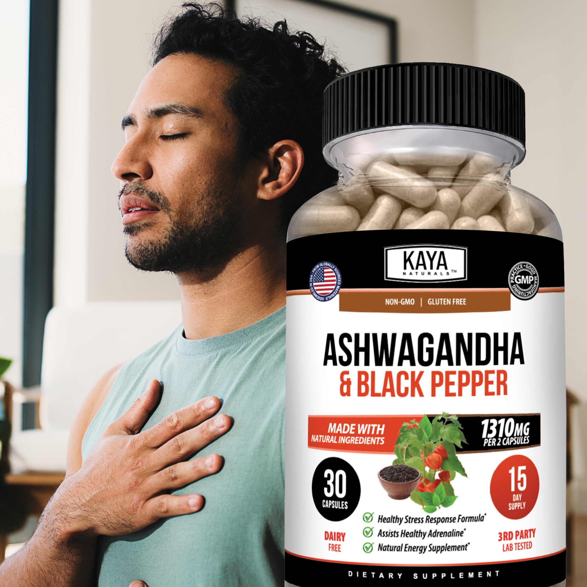 Ashwagandha with Black Pepper – Stress, Mood & Daily Wellness Support