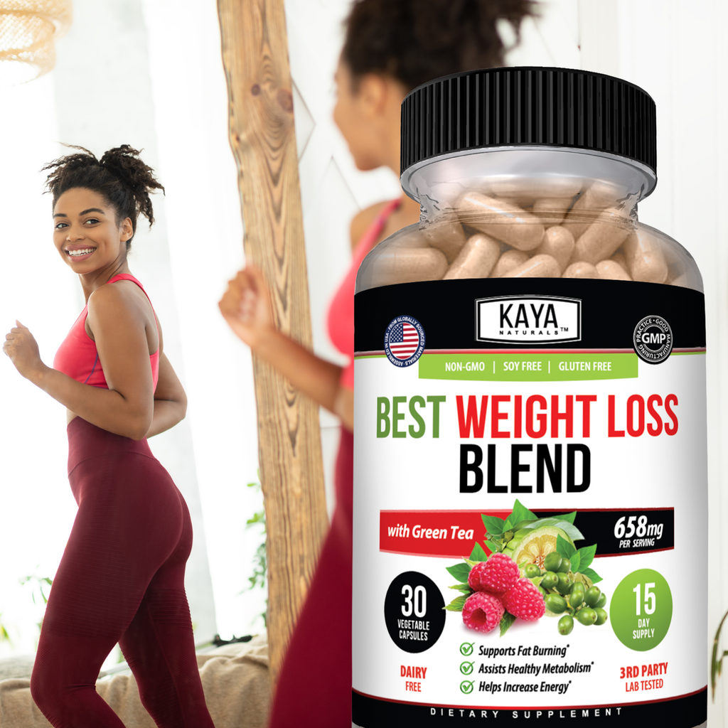 Kaya Naturals Best Weight Loss Blend Daily Energy & Metabolism Support Formula with Green Tea, Green Coffee Bean & Garcinia Cambogia