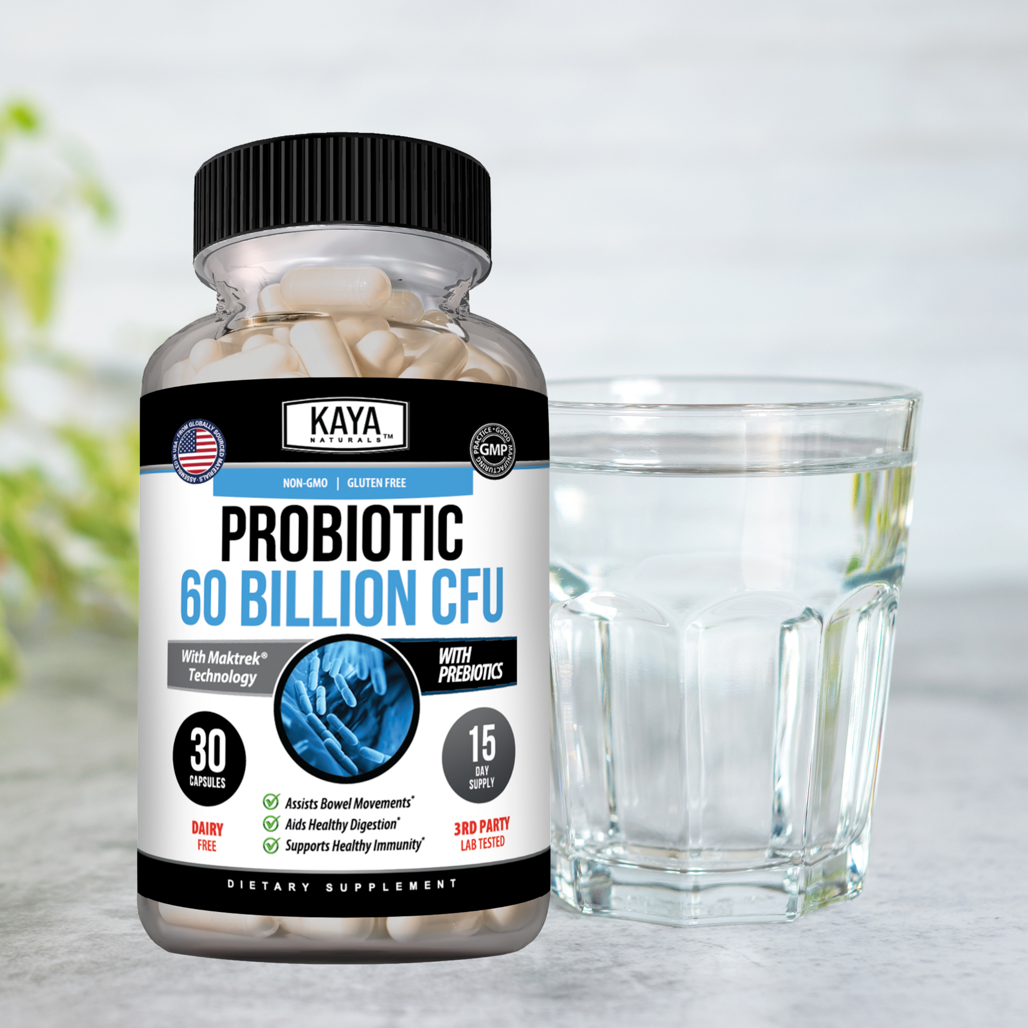 Probiotic 60 Billion CFU – Daily Gut Health & Digestive Support Supplement for Women & Men – Prebiotics + Probiotics (Copy)