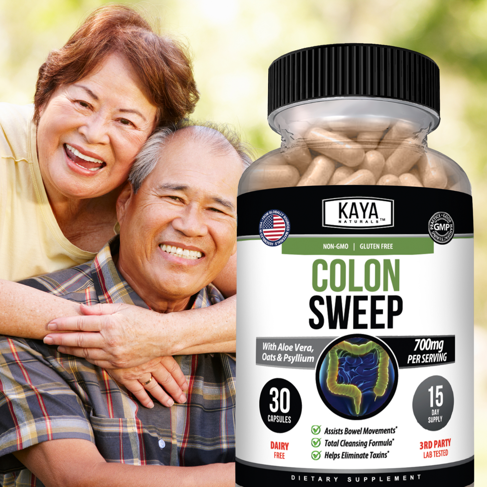 Colon Sweep – Digestive Cleanse & Gut Support – Daily Fiber & Detox Formula – Bloating & Regularity Support
