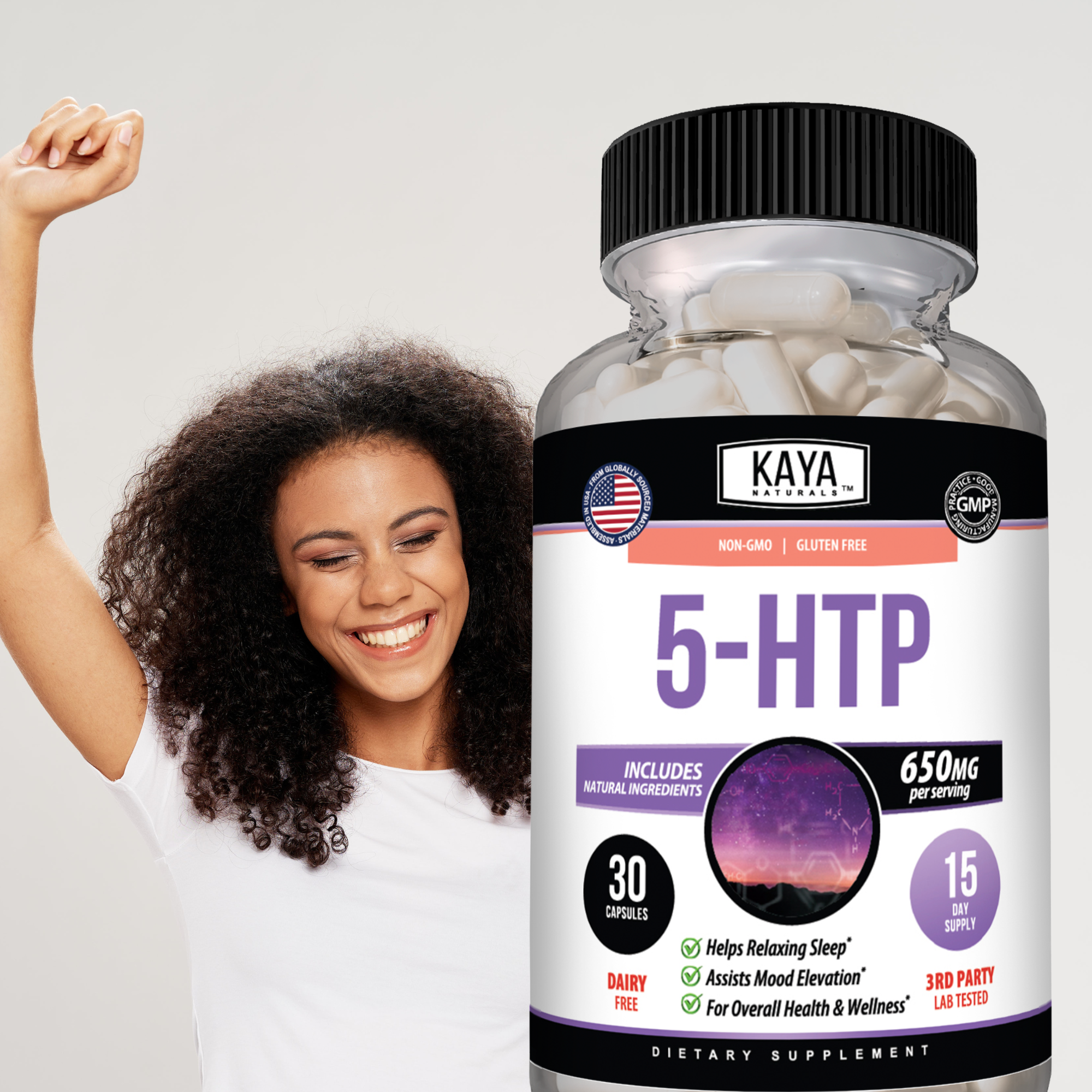 Kaya Naturals 5-HTP - Support for Calm, Balance & Everyday Wellness