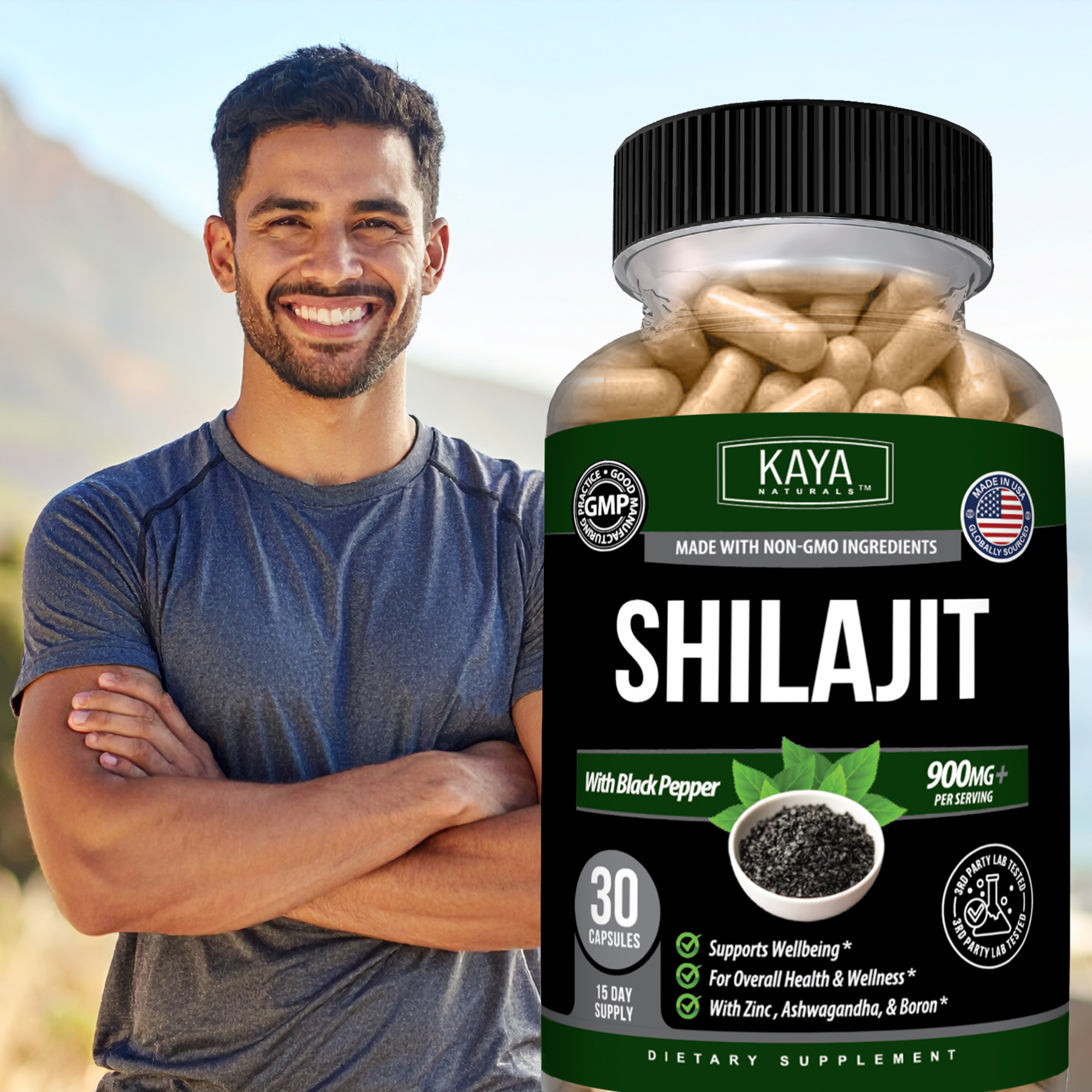 Shilajit – Energy, Strength & Vitality Support – Daily Performance & Endurance Formula – Mineral-Rich Wellness Support