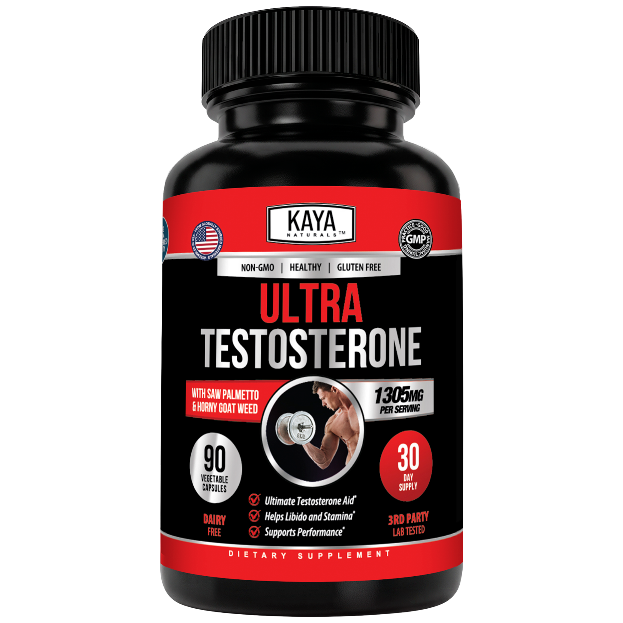 Ultra Testosterone Support for Men – Energy, Strength & Vitality Formula – Daily Performance & Endurance Support