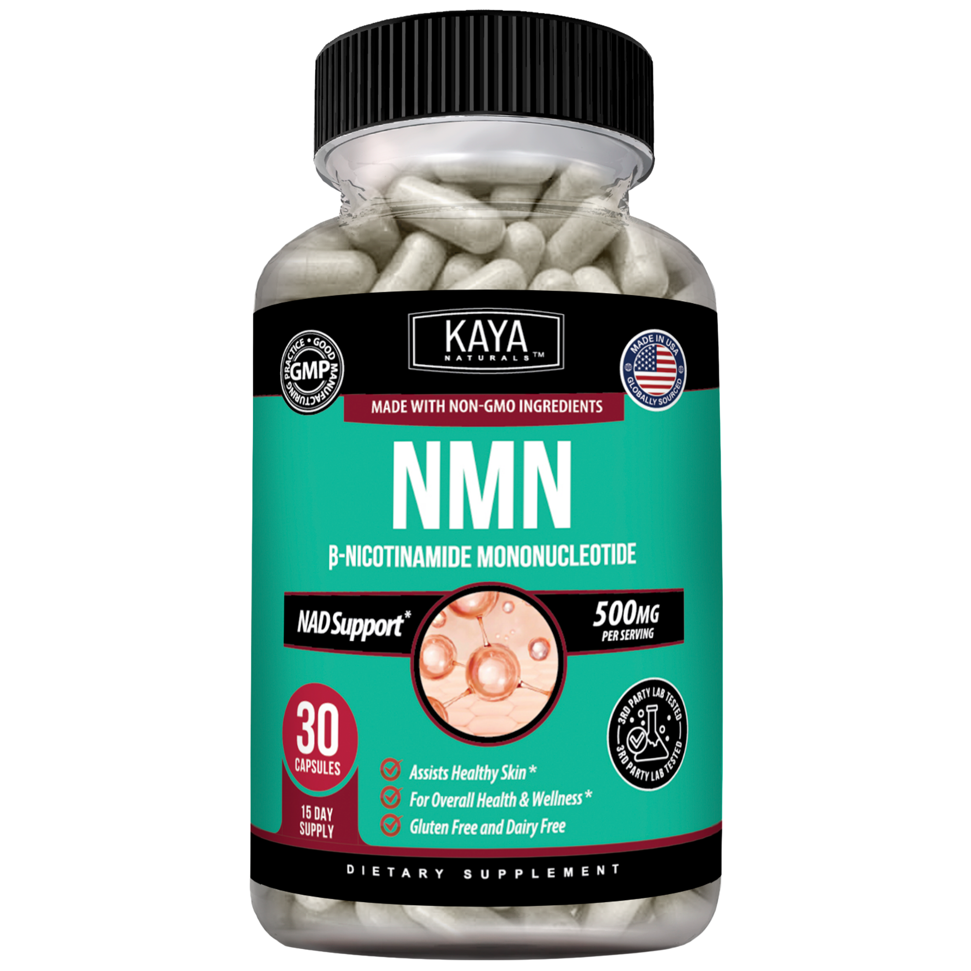 NMN Cellular Energy Support – Nicotinamide Mononucleotide for NAD+ Levels, Healthy Aging and Daily Vitality