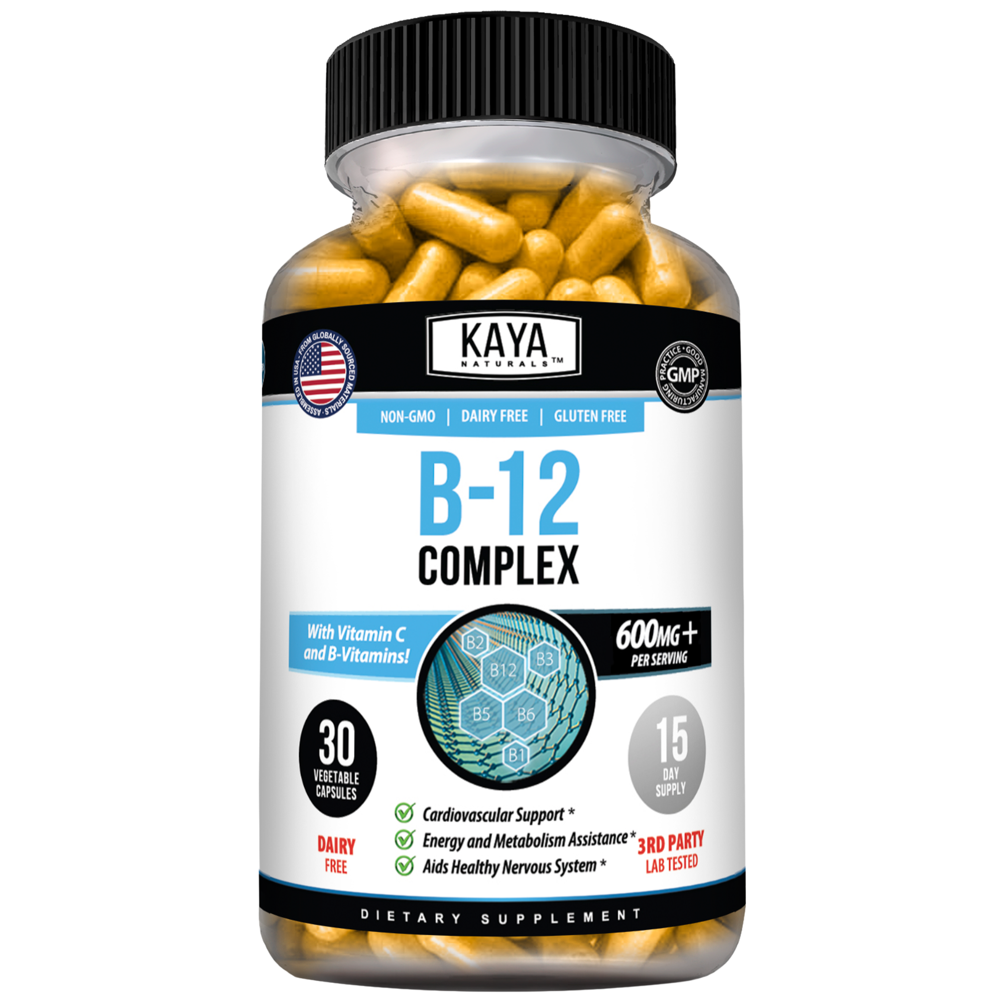Vitamin B-12 Supplement – Energy, Metabolism & Nervous System Support – Daily B12 for Men & Women
