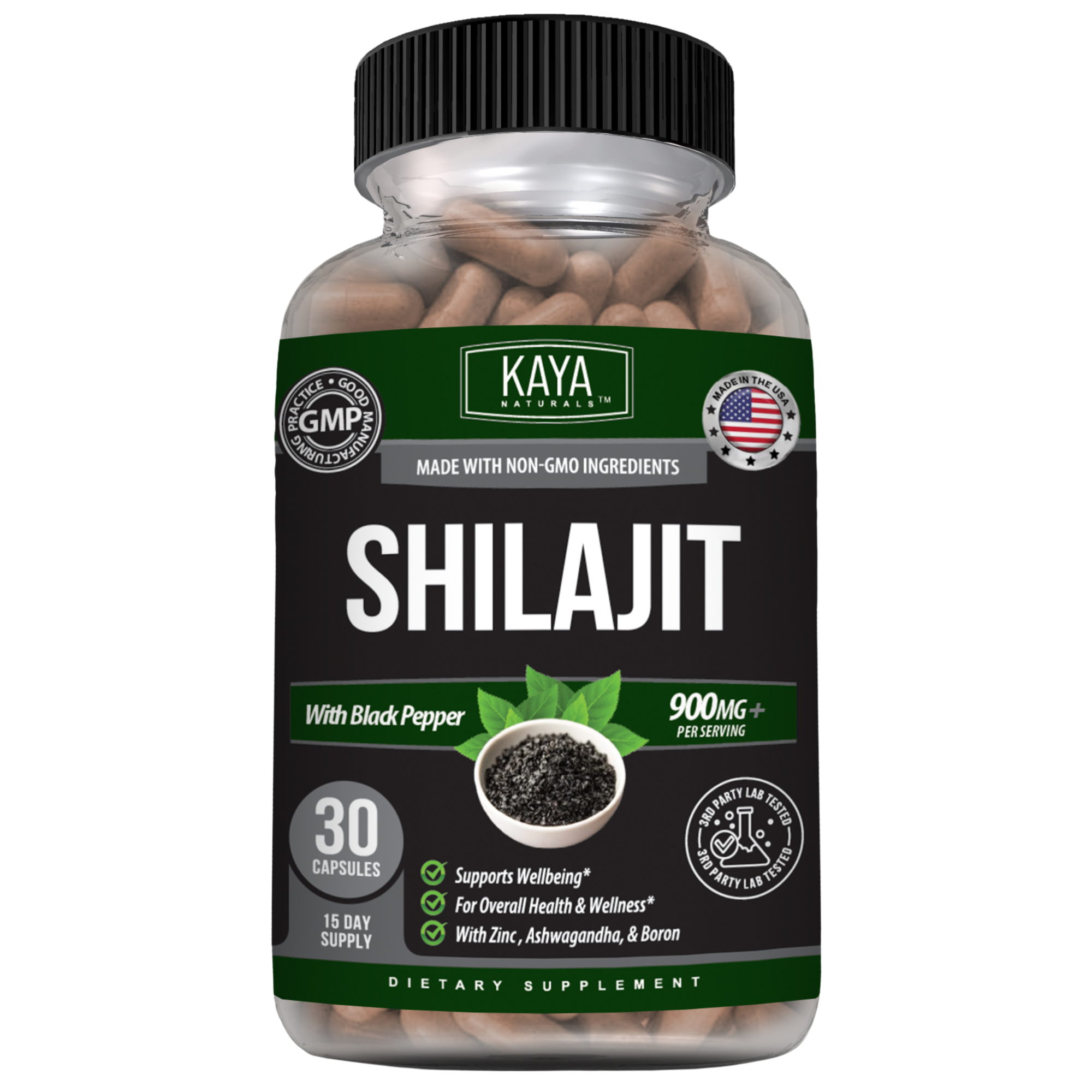 Shilajit – Energy, Strength & Vitality Support – Daily Performance & Endurance Formula – Mineral-Rich Wellness Support