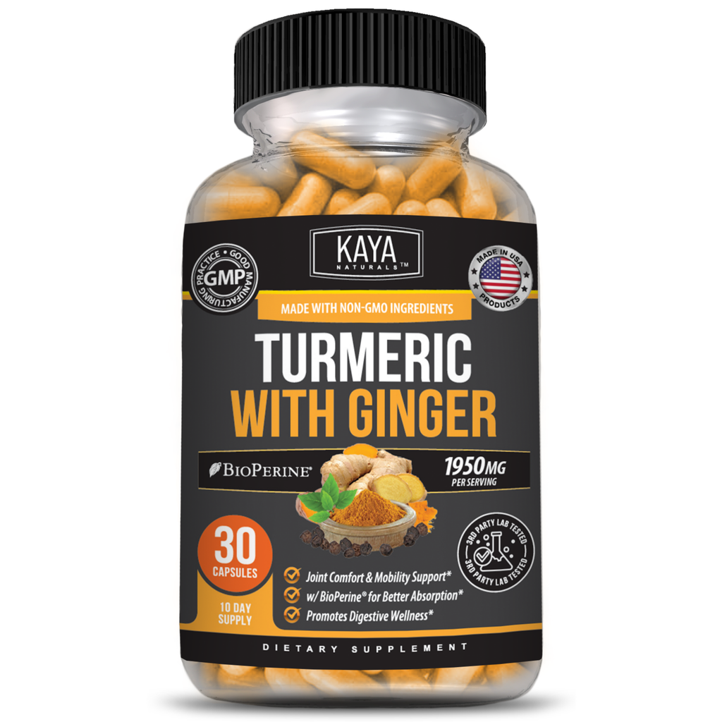 Turmeric with Ginger – Joint & Mobility Support – Daily Inflammation Balance & Antioxidant Formula – Digestive Wellness Support