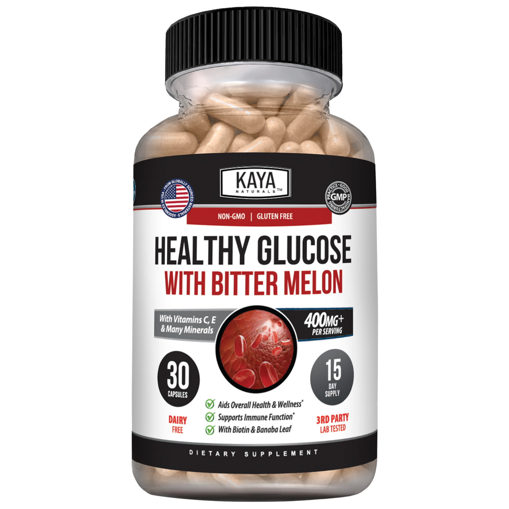 Healthy Glucose – Blood Sugar Support Supplement – Metabolic Health & Daily Balance – 20 Herbal Blend