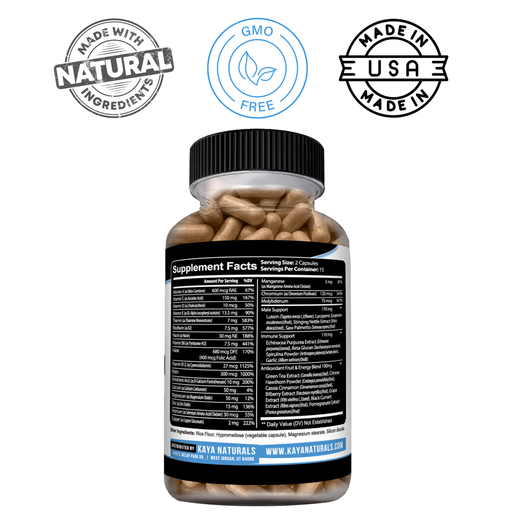 Men’s Multivitamin – Daily Complete Vitamin & Mineral Support for Energy, Immunity & Wellness