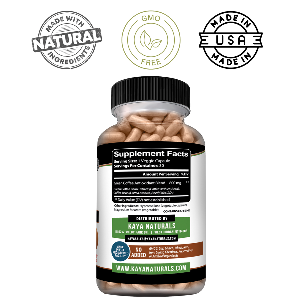 Green Coffee Bean Capsules – Metabolism & Energy Support – Daily Wellness Supplement – Plant-Based Formula