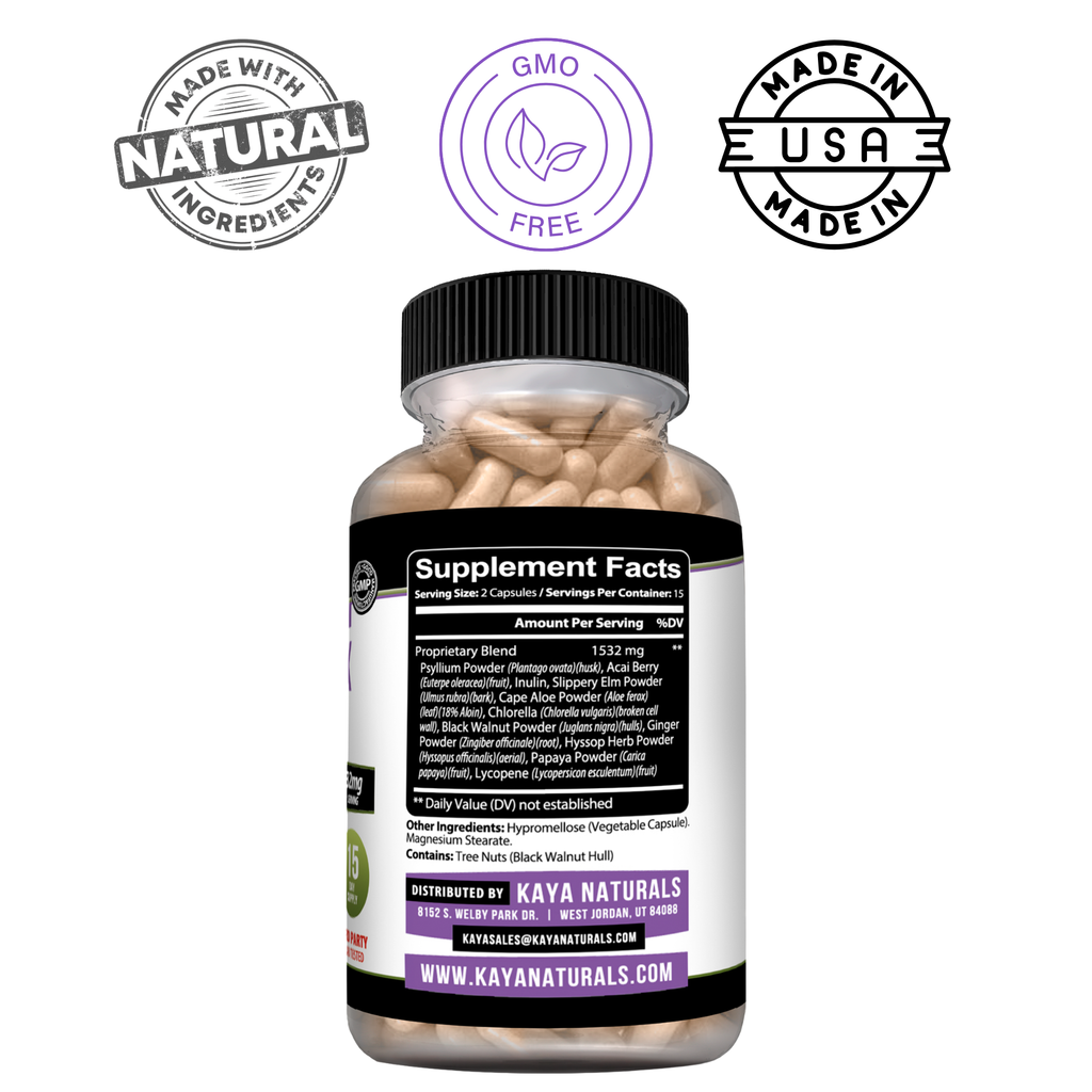 Max Detox Complete – Daily Cleanse & Digestive Support Supplement for Women & Men – Herbal Blend with Fiber & Probiotics