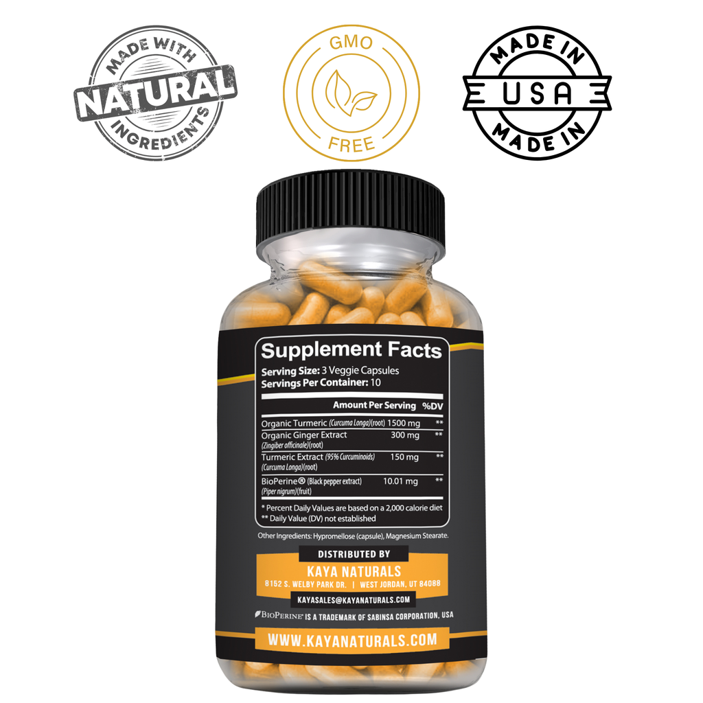 Turmeric with Ginger – Joint & Mobility Support – Daily Inflammation Balance & Antioxidant Formula – Digestive Wellness Support
