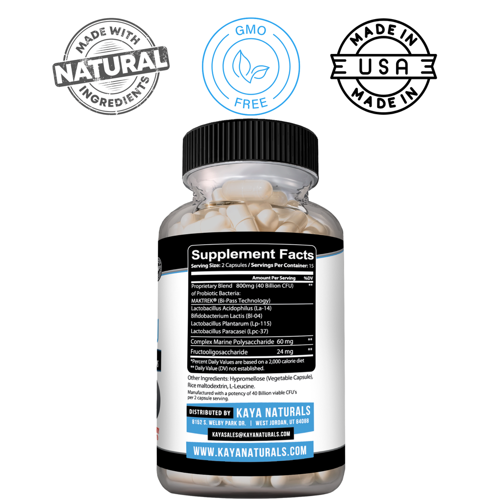 Probiotic 40 Billion CFU – Daily Gut Health & Digestive Support Supplement for Women & Men – Prebiotics + Probiotics