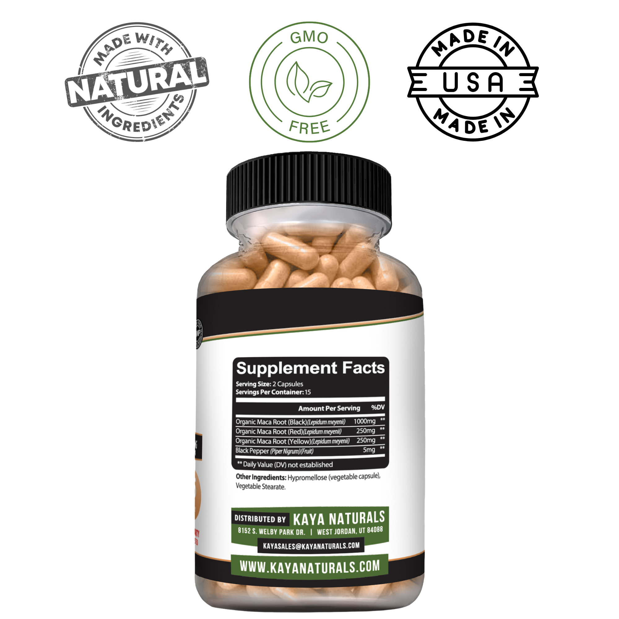 Multi-Maca Root Blend with Black Pepper for Daily Energy & Wellness Support