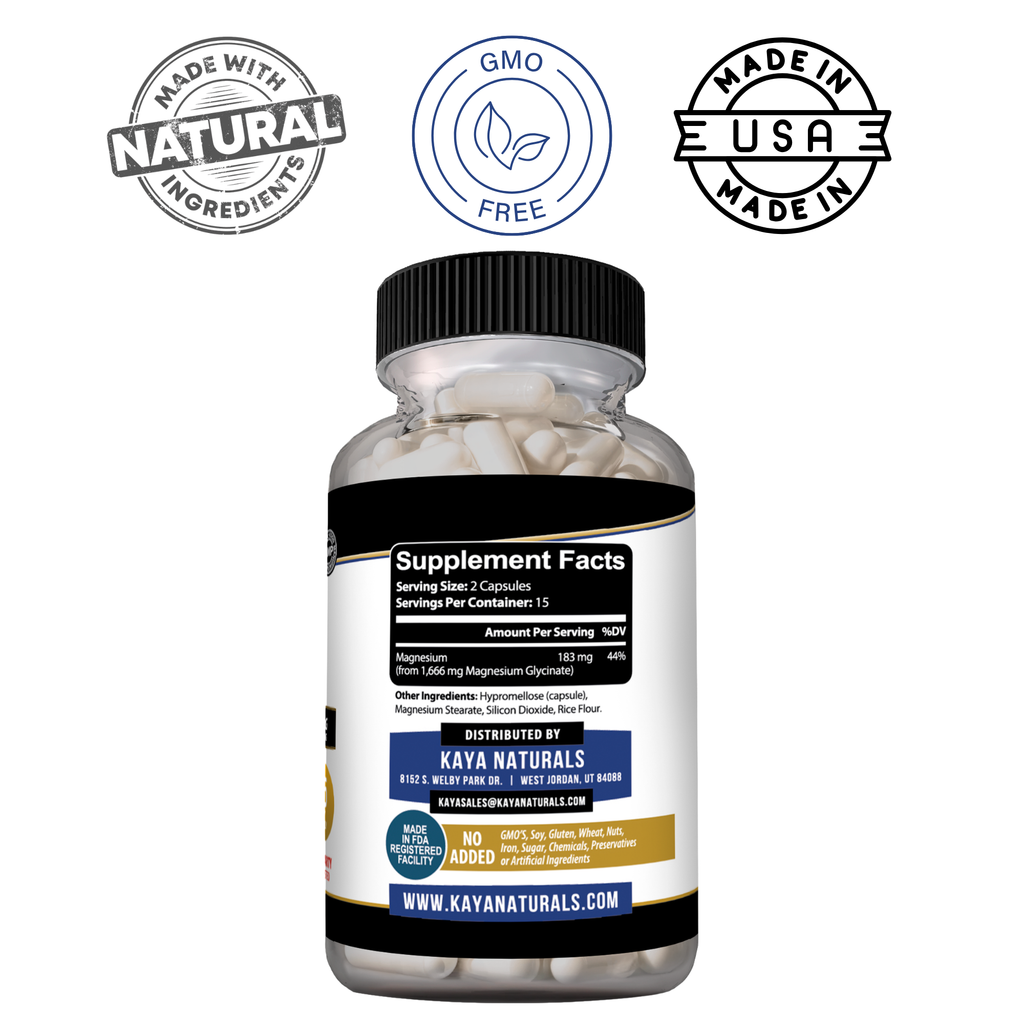Magnesium Glycinate – Highly Absorbable Magnesium Supplement for Muscle, Relaxation & Daily Wellness Support