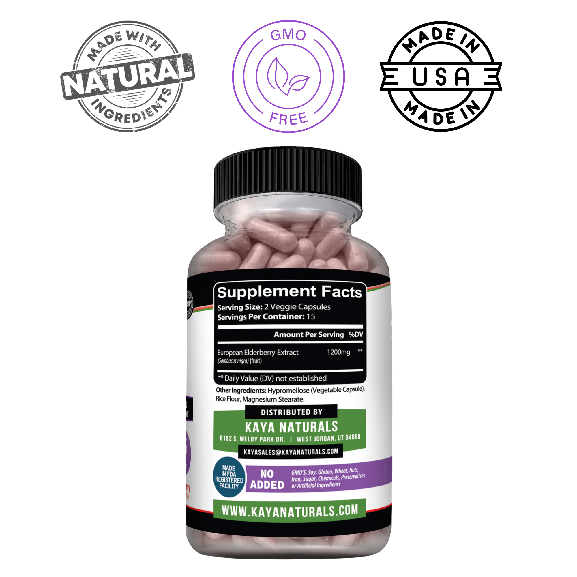 Elderberry Extract – Immune Support Supplement – Antioxidant-Rich Daily Wellness Formula