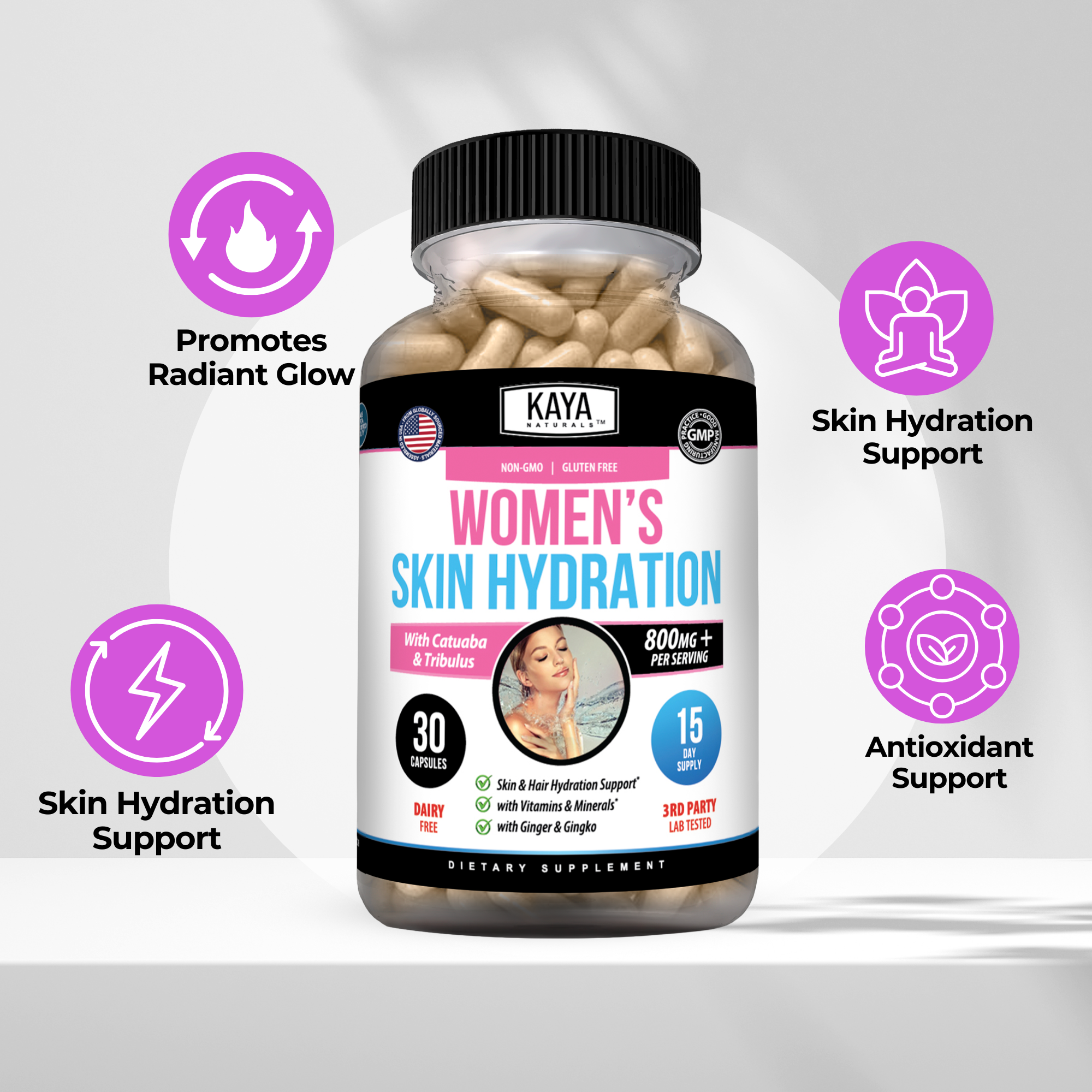 Skin Hydration Capsules – Daily Beauty & Moisture Support – Radiant Skin Wellness Formula