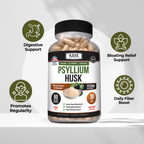 Psyllium Husk – Daily Fiber & Digestive Support – Gut Health & Regularity Formula – Bloating & Cleanse Support