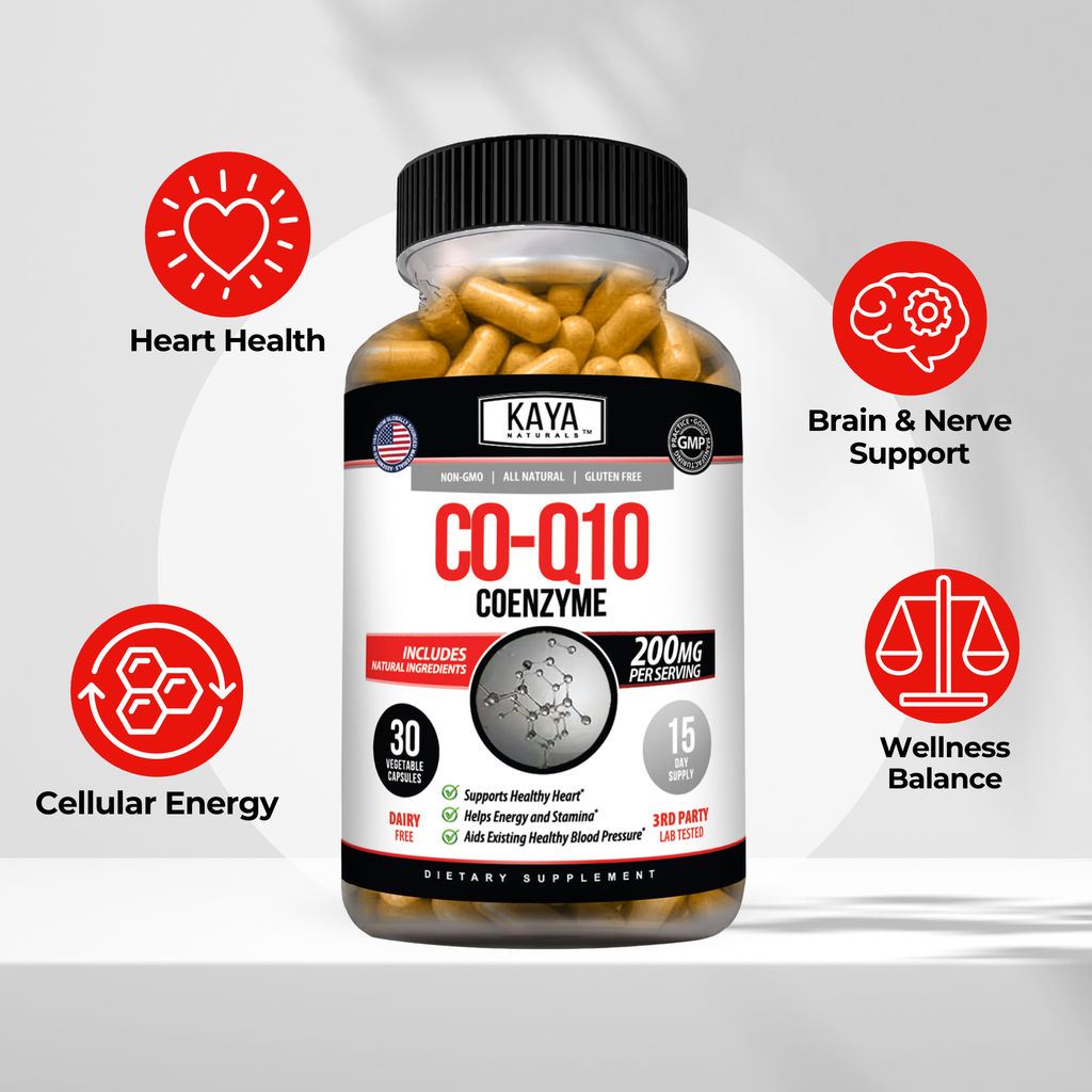 CoQ10 Supplement – Daily Cellular Energy & Heart Wellness Support – Antioxidant Formula for Men & Women