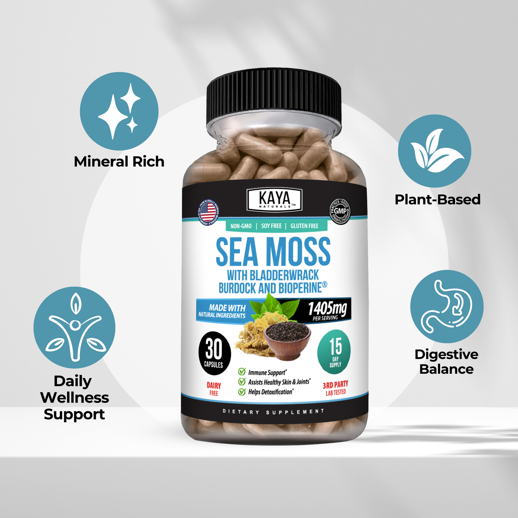 Sea Moss – Mineral-Rich Daily Wellness Supplement – Immune & Vitality Support – Plant-Based Formula