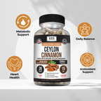Ceylon Cinnamon Capsules – Daily Wellness & Metabolism Support Supplement – Premium Herbal Formula