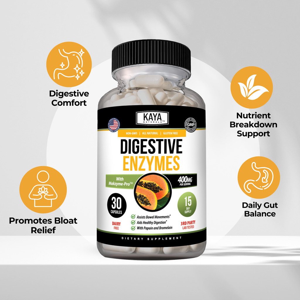 Digestive Enzymes – Digestive Support Supplement with Probiotics & Enzyme Blend – Gut Health & Daily Wellnes