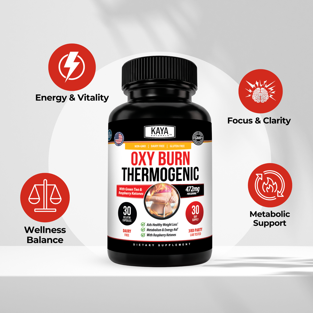 Kaya Naturals Oxy Burn – Metabolism & Energy Support Supplement – Daily Thermogenic Formula for Women & Men