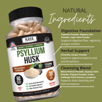 Psyllium Husk – Daily Fiber & Digestive Support – Gut Health & Regularity Formula – Bloating & Cleanse Support
