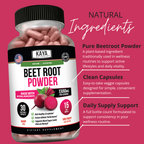 Beet Root Powder – Circulation & Energy Support – Nitric Oxide Booster – Daily Wellness Supplement