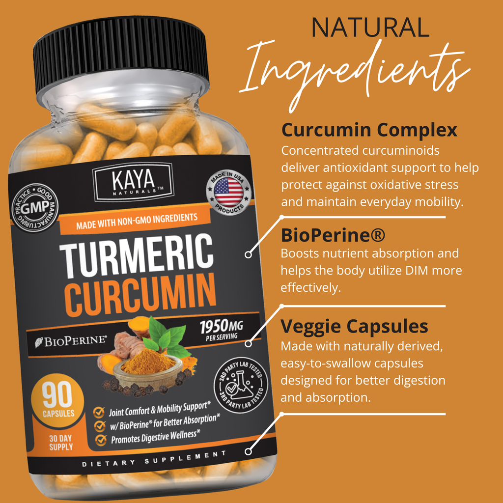 Turmeric Curcumin – Joint & Mobility Support – Daily Balance & Antioxidant Formula – Whole Body Wellness Support