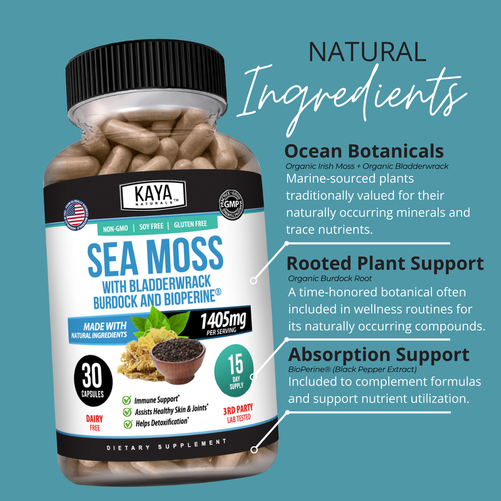Sea Moss – Mineral-Rich Daily Wellness Supplement – Immune & Vitality Support – Plant-Based Formula