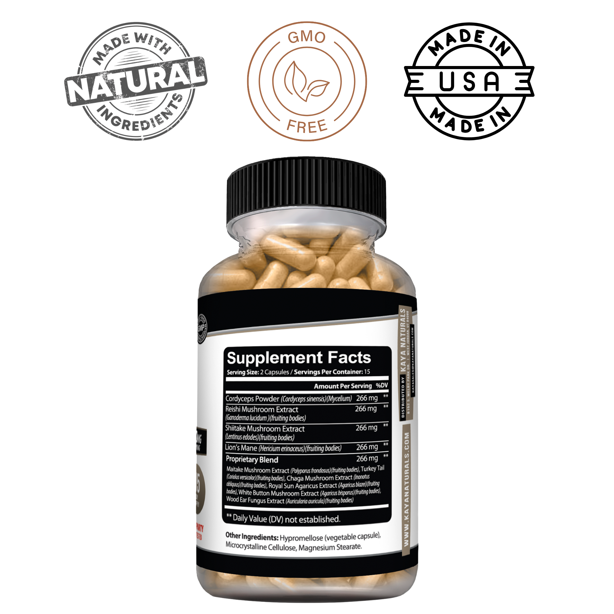 Mushroom Complex – Immune & Cognitive Support – Energy, Focus & Daily Wellness Blend – Multi Mushroom Formula