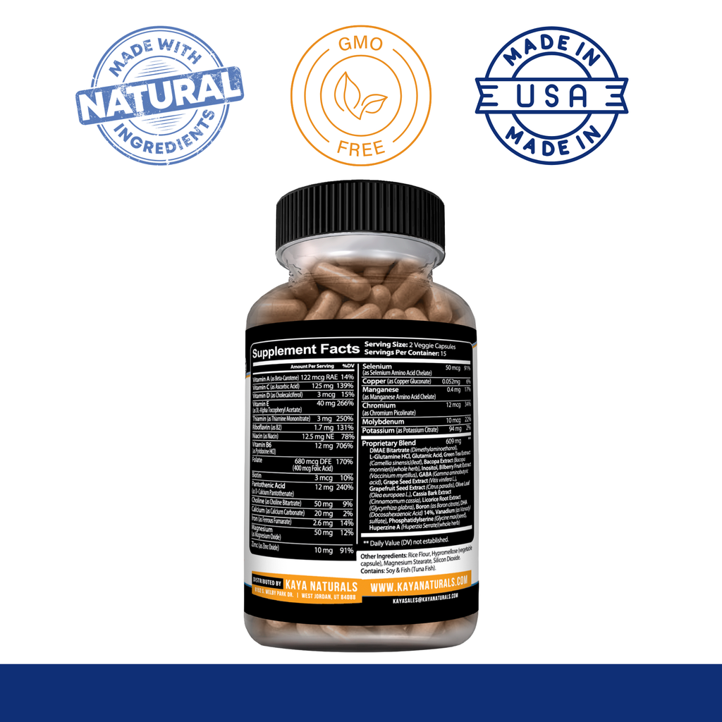 Neuro Brain & Focus – Memory, Focus & Mental Clarity Support – Daily Cognitive Wellness Formula – Energy & Concentration Support