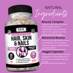 Hair Skin and Nails Supplement – Beauty Support for Strong Hair, Glowing Skin & Healthy Nails – Daily Beauty Formula for Women & Men