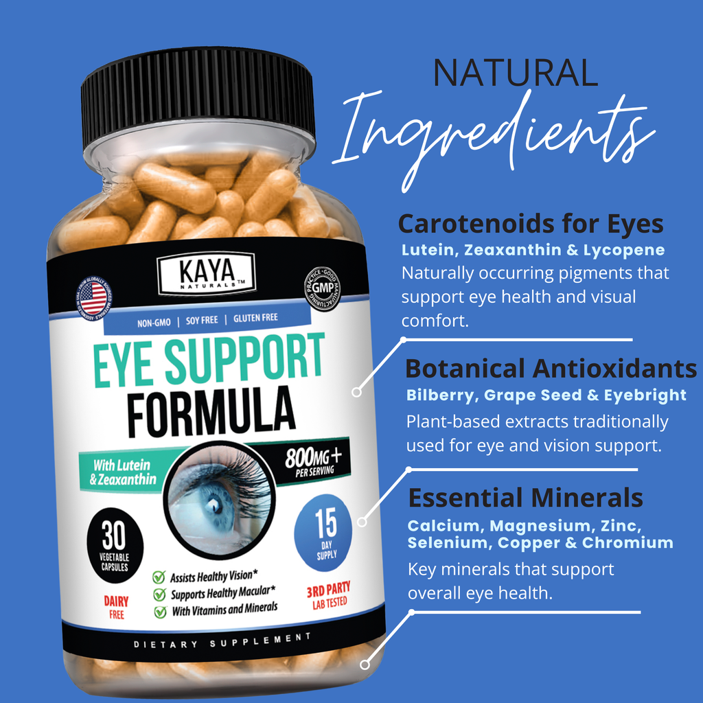 Eye Support Formula – Vision & Eye Health Supplement – Lutein & Zeaxanthin – Daily Wellness