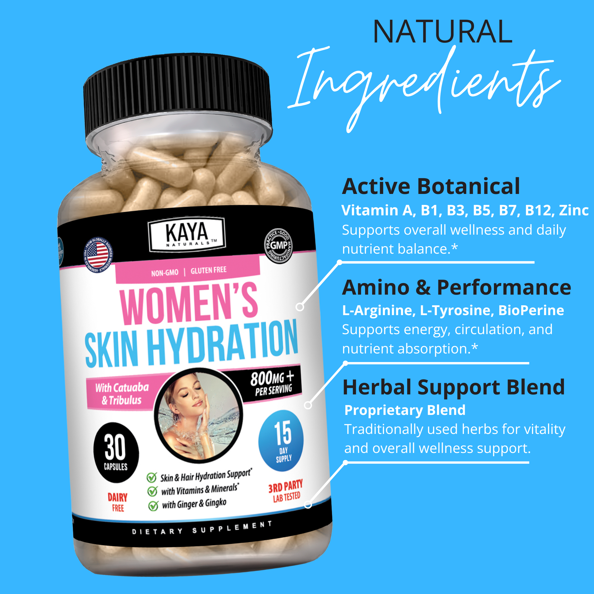 Skin Hydration Capsules – Daily Beauty & Moisture Support – Radiant Skin Wellness Formula