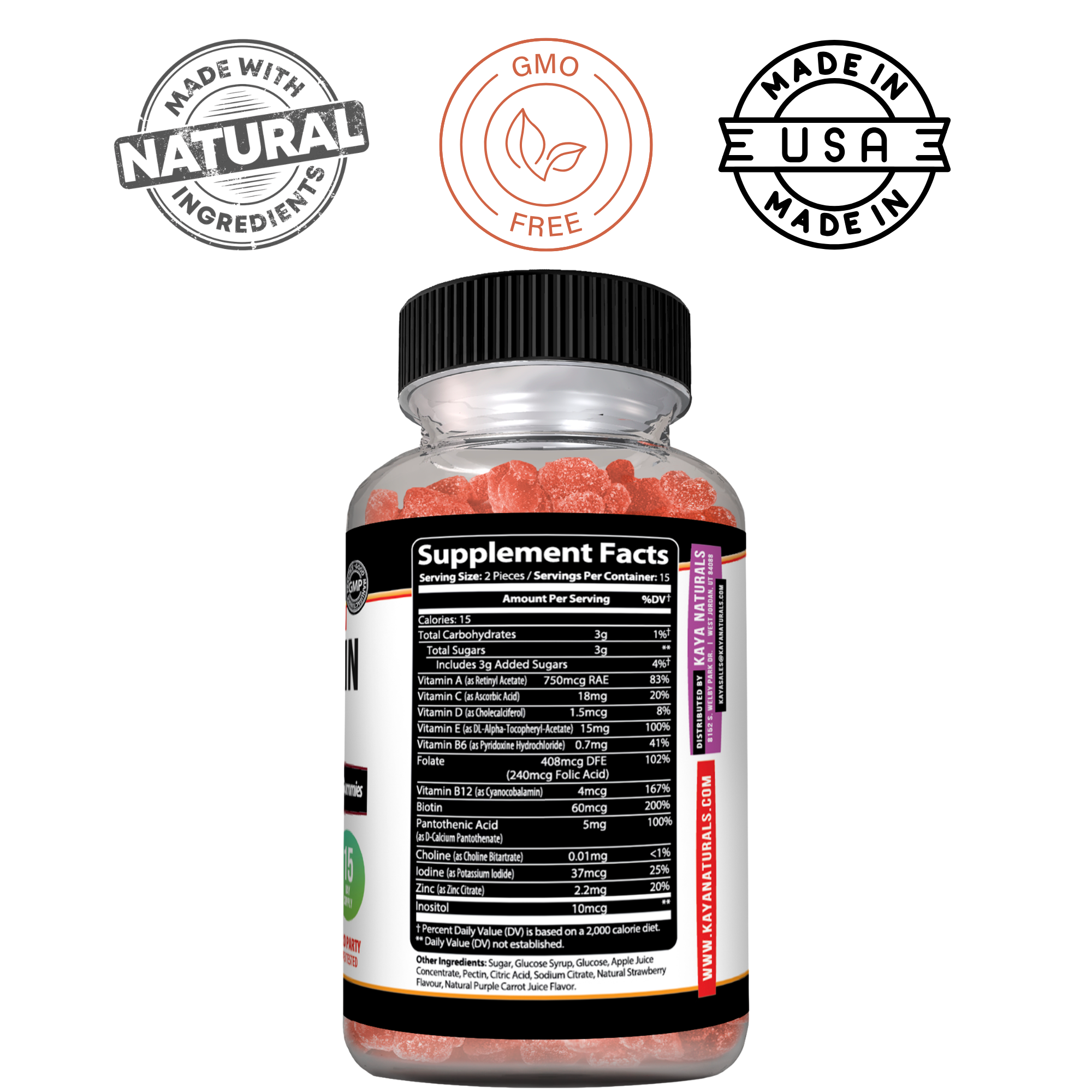 Kaya Naturals Multivitamin Gummies Daily Wellness Support