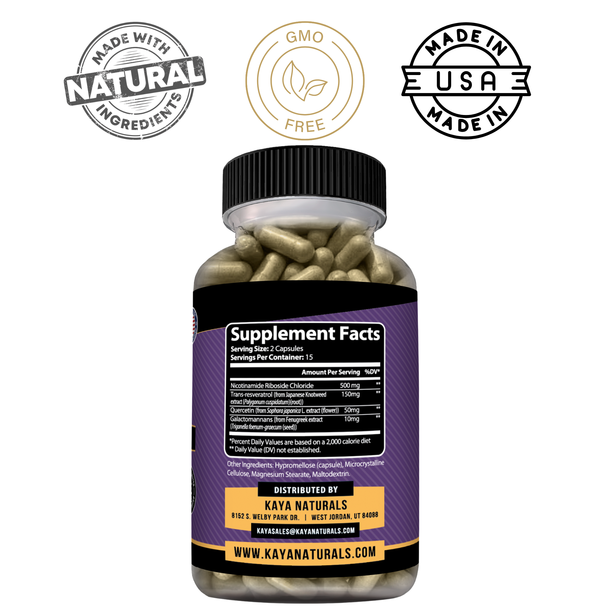 NAD+ Cellular Energy Support – Nicotinamide Riboside, Resveratrol, Quercetin & Absorption Blend for Healthy Aging & Vitality