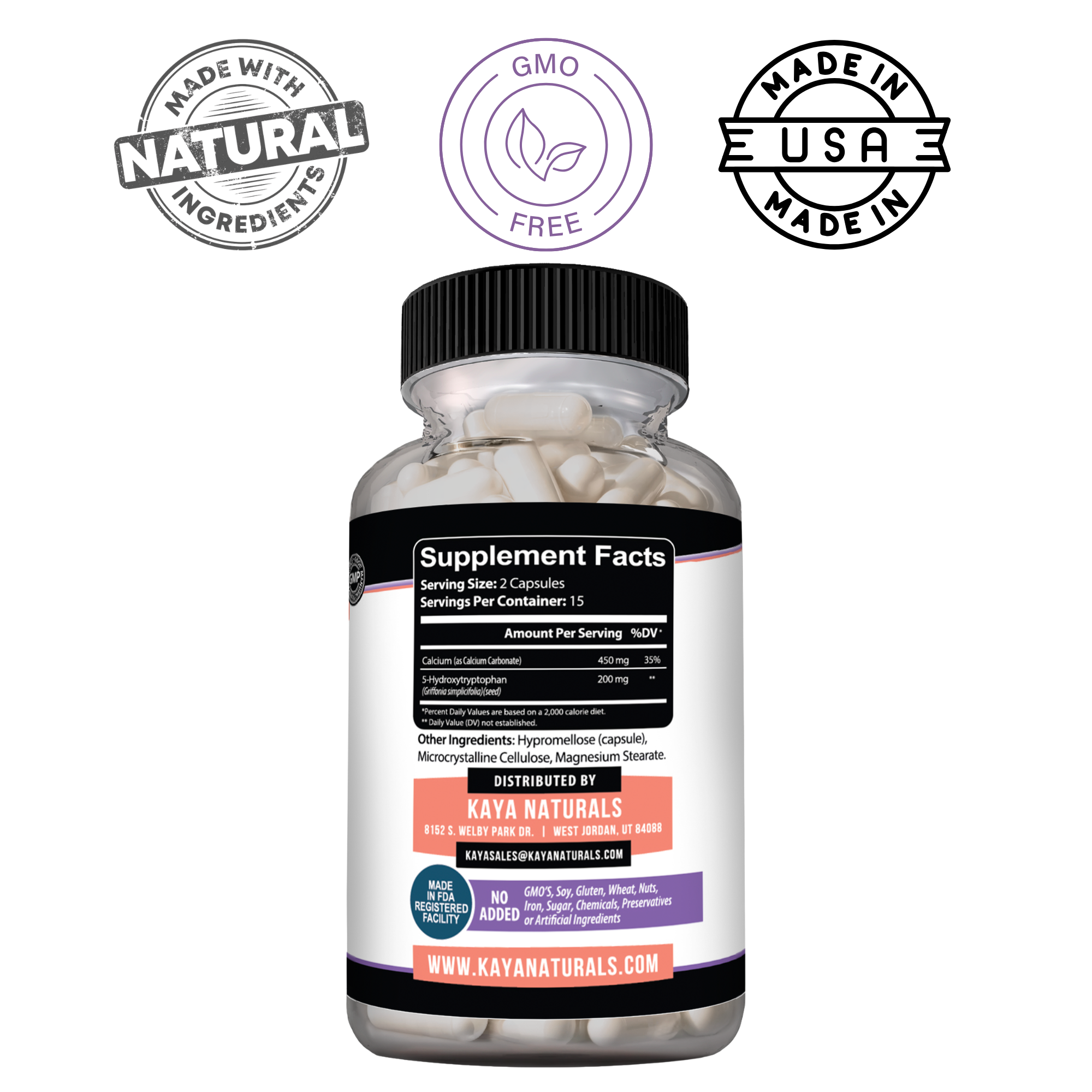 Kaya Naturals 5-HTP - Support for Calm, Balance & Everyday Wellness