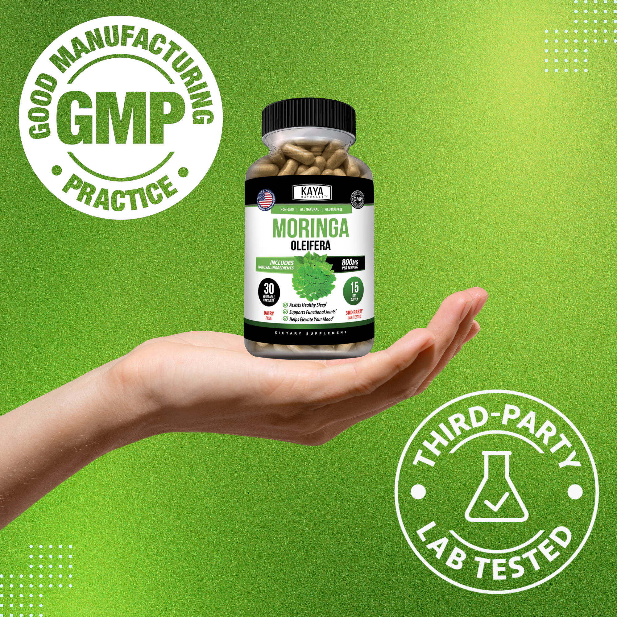 Moringa – Plant-Based Superfood Supplement – Energy & Daily Wellness Support – Nutrient-Rich Formula