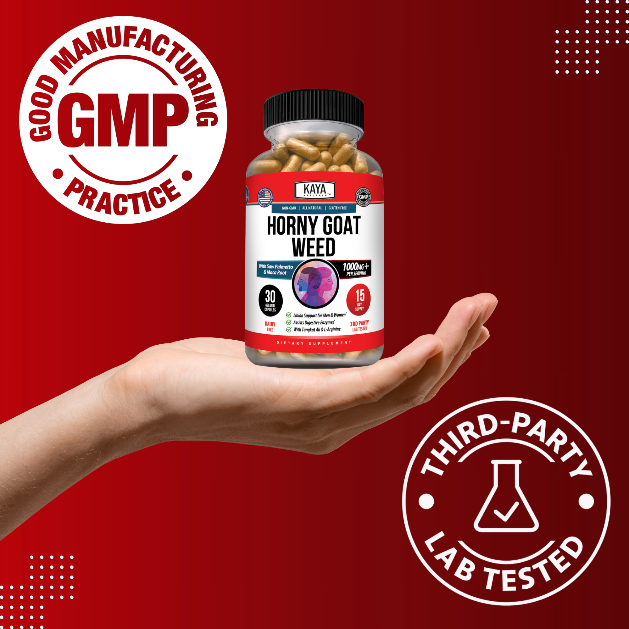 Horny Goat Weed – Men’s Vitality & Energy Support Supplement – Daily Wellness Formula
