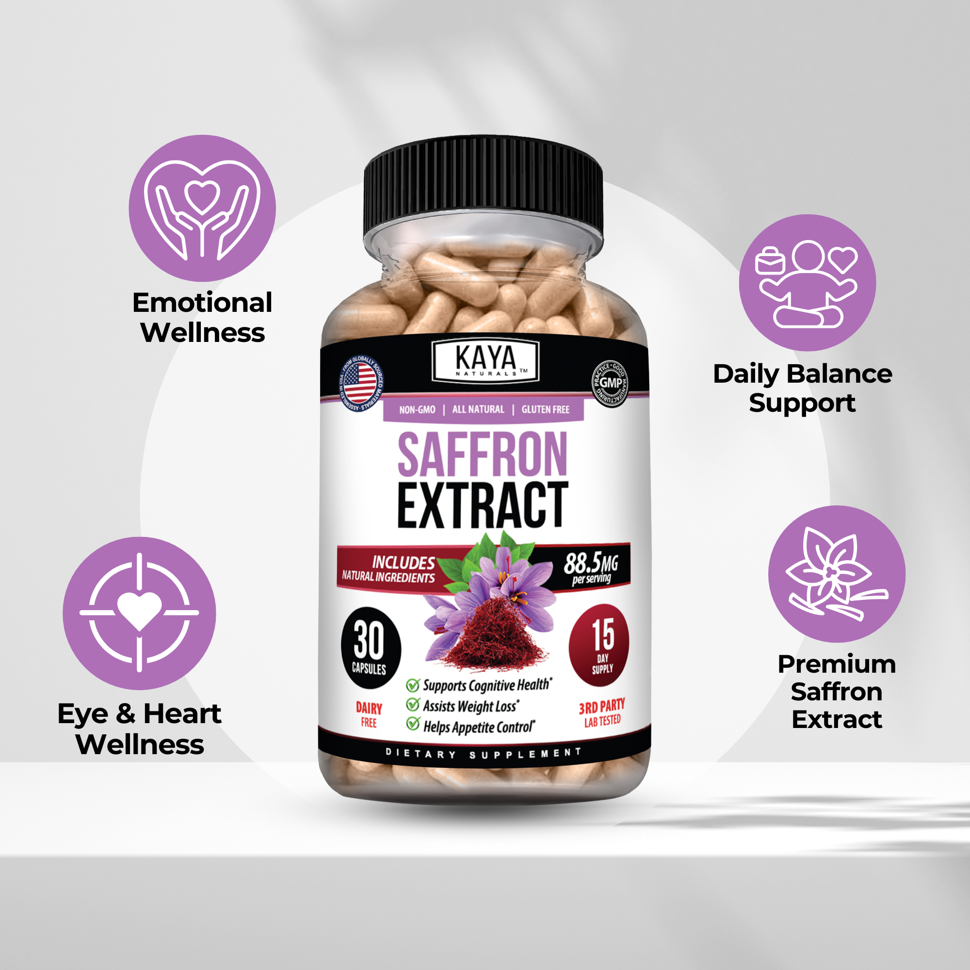 Saffron Extract Capsules - Bright Mood & Daily Balance