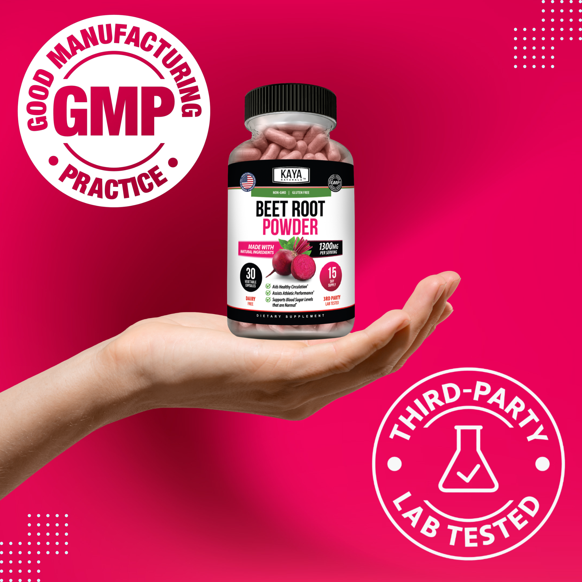 Beet Root Powder – Circulation & Energy Support – Nitric Oxide Booster – Daily Wellness Supplement