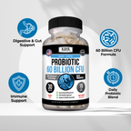 Probiotic 60 Billion CFU – Daily Gut Health & Digestive Support Supplement for Women & Men – Prebiotics + Probiotics (Copy)