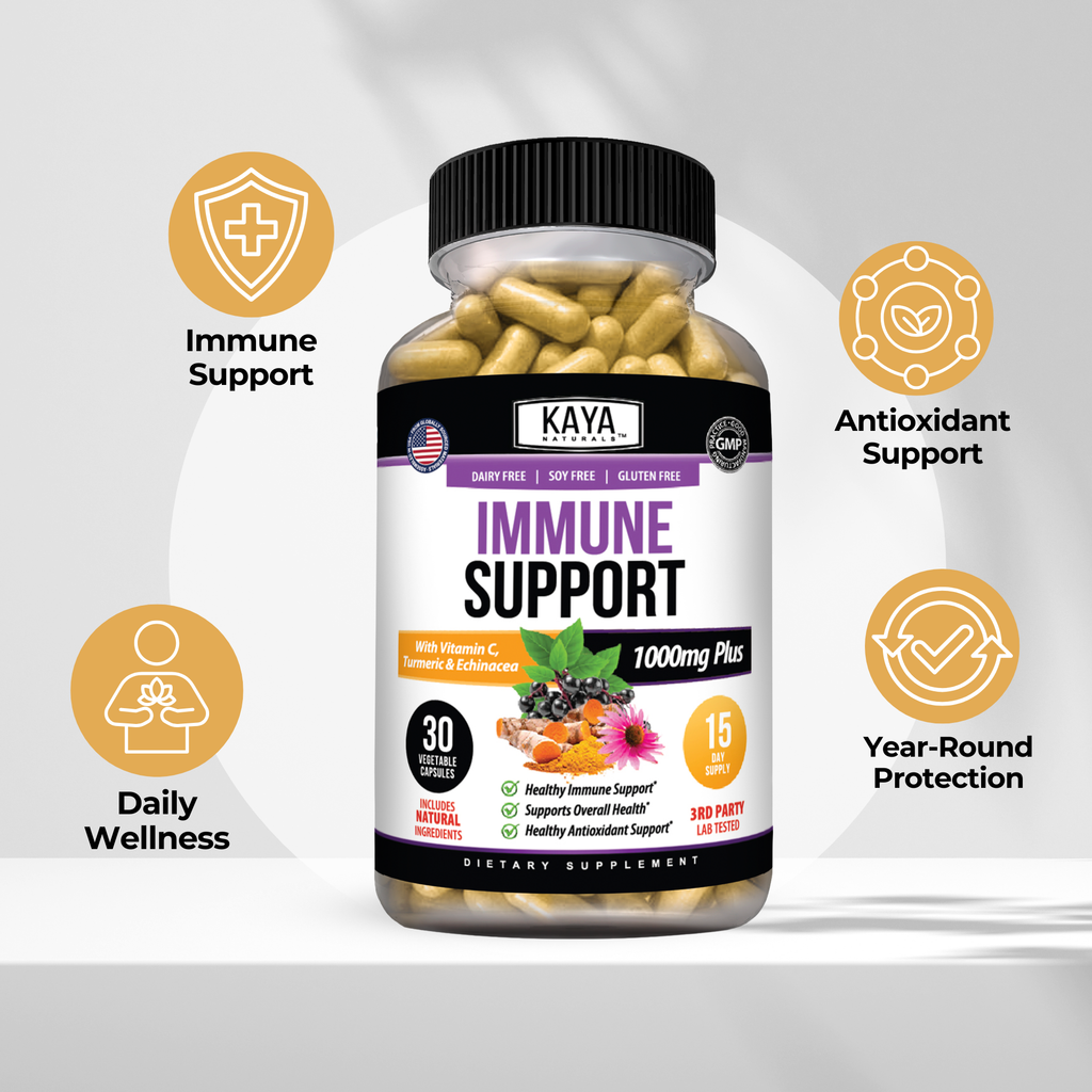 Immune Support Formula – Vitamin C, Zinc, Elderberry and Herbal Blend for Daily Defense and Wellness